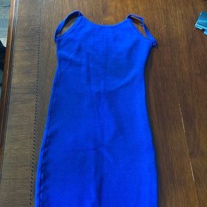 blue slim fit dress